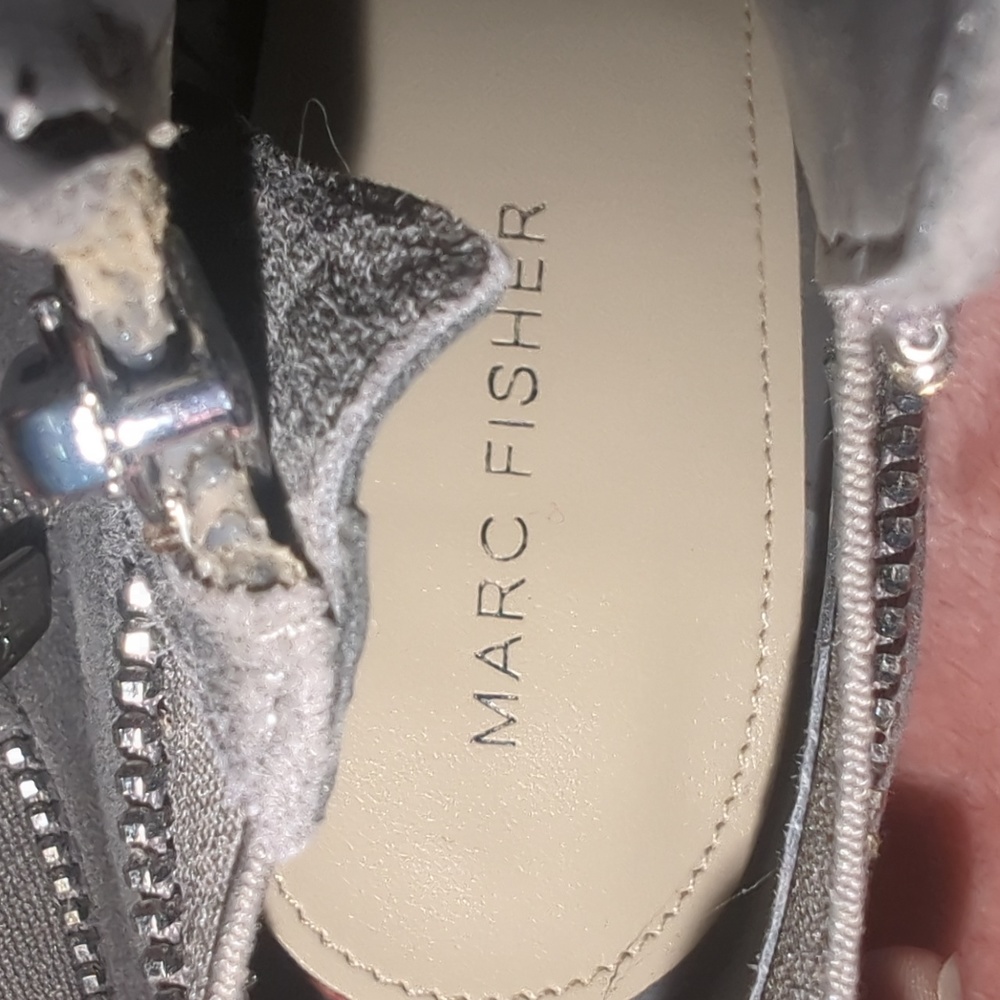 Marc Fisher Grey Swade Peep Toe Stiletto Heels - Picture 8 of 8
